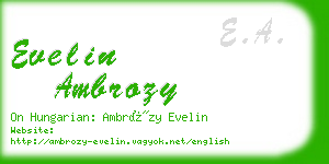 evelin ambrozy business card